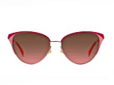 Kate Spade IANNA Rose Gold Cat Eye Frame / Brown Pink Lenses Sunglasses