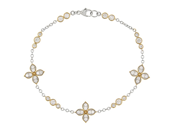 White Lab-Grown Diamond 14k Yellow Gold Over Sterling Silver Bracelet 1.50ctw