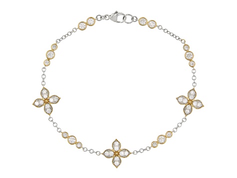 White Lab-Grown Diamond 14k Yellow Gold Over Sterling Silver Bracelet 1.50ctw