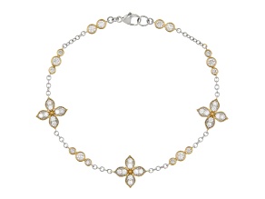 White Lab-Grown Diamond 14k Yellow Gold Over Sterling Silver Bracelet 1.50ctw
