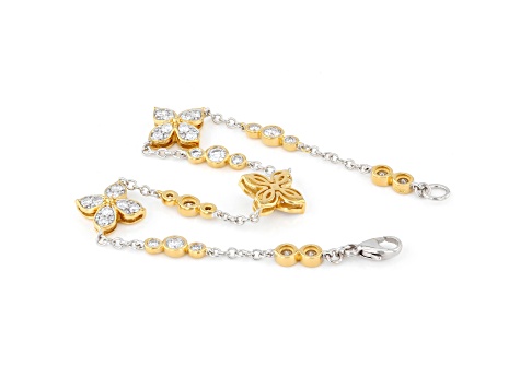 White Lab-Grown Diamond 14k Yellow Gold Over Sterling Silver Bracelet 1.50ctw