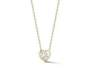 Rachel Zoe 14K Yellow Gold Over Sterling Silver Heart Cubic Zirconia Solitaire Pendant Necklace