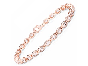 Pink Morganite 14K Rose Gold Over Silver Tennis Bracelet 3.90ctw