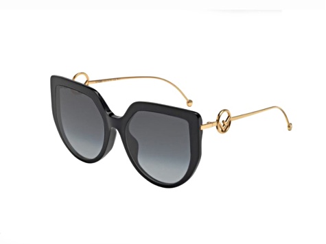 Fendi Cat Eye Black Frame / Gray Gradient Lenses Sunglasses  display picture 2