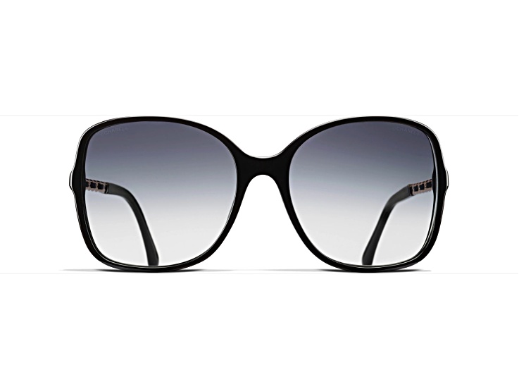 Chanel Sunglasses Bicolor Gradient Dark Gray Eyewear Chanel - Square Sunglasses - Black White Gray Gradient  main image 2