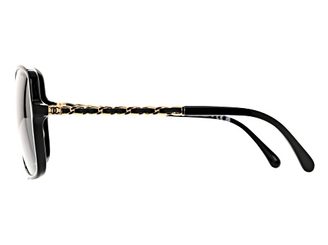 Chanel Black and Lambskin Square Frame / Gray Gradient 