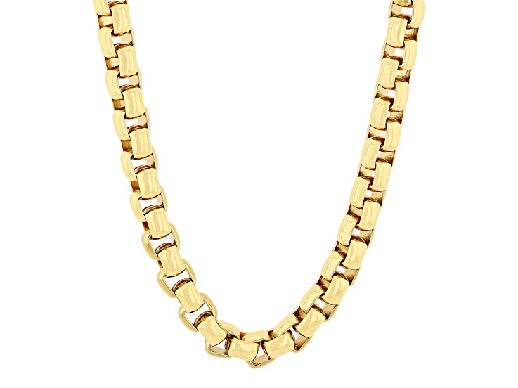 Ion-Plated Stainless Steel 7MM Yellow Box Link Chain