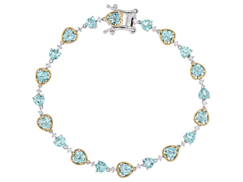 LETICIA バレッタ VALLETTA 01 Silver Teal Dauphin Apatite Rhodium & 24K Gold Over Palladium