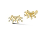 Rachel Zoe 14K Yellow Gold Over Sterling Silver Cubic Zirconia Fan Stud Earrings
