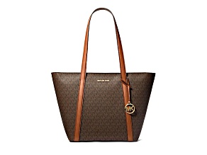 Michael Kors Pratt Large Top Zip Shoulder Tote in Multi Brown