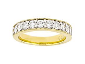 White Lab-Grown Diamond F-G SI 14K Gold Over Sterling Silver Ring 0.50ctw