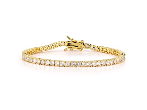 Rachel Zoe 14K Gold Over Brass Round Cubic Zirconia Tennis Bracelet
