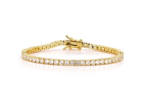 Rachel Zoe 14K Gold Over Brass Round Cubic Zirconia Tennis Bracelet
