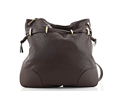 Gucci 1955 Morsetto Small Leather Horsebit Drawstring Brown