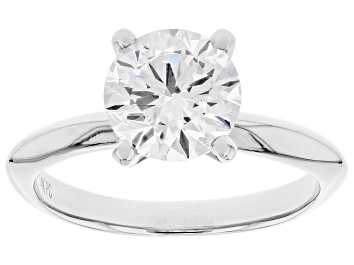 Picture of 14K White Gold Round IGI Certified Lab Grown Diamond Solitaire Ring 2.0ct, F Color/VS2 Clarity