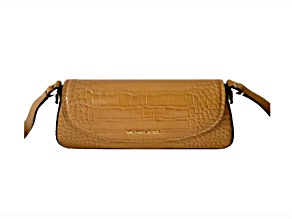 Michael Kors Katya Medium Flap Crossbody Handbag in Faux Embossed Croc Patent Deer