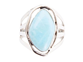 Barse Jewelry Abstract Blue Larimar and Silver Statement Ring