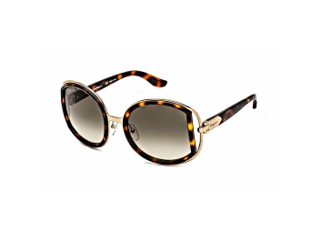 Picture of Salvatore Ferragamo Women's Semi- Oval Sunglasses - Havana/Brown Gradient 52mm
