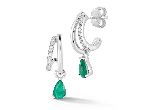 Rachel Zoe Rhodium Over Sterling Silver Cubic Zirconia Dangle