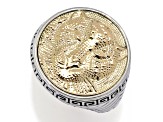Silver Treasures by Samuel B. Sterling Silver & 18k Yellow Gold Leopard Ring