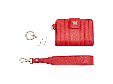 Mimi Red Credit Card Holder with Wristlet