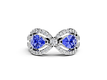 Picture of 14K White Gold Tanzanite and Diamond Ring 1.24 ctw