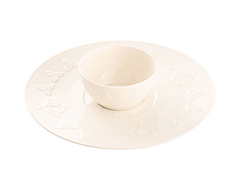 Belleek Trinity Knot Chip and Dip