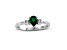 0.45ctw Emerald and Diamond Ring in 14k White Gold