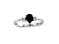 0.51ctw Sapphire and Diamond Ring in 14k White Gold