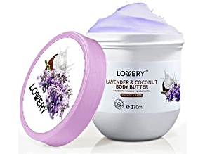 Lovery Lavender and Coconut Whipped Body Butter - 5.7oz Jar