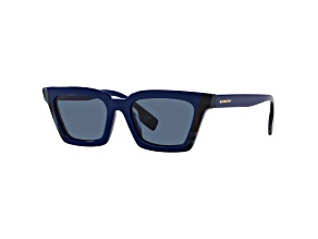 Burberry Women's Briar 52mm Blue/Navy Check Sunglasses  | BE4392U-405780-52