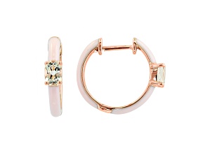 EFFY 14K Rose Gold Over Sterling Silver Morganite Earrings 0.42ctw