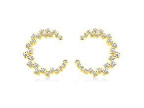 Diamond 14K Yellow Gold Crawler Earrings I Color I1 Clarity, 0.50ctw