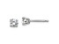 Rhodium Over 14K Gold Certified Lab Grown Diamond 1/2ct. VS/SI GH+, 4-Prong Earrings