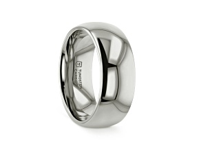 ARLINGTON Domed White Tungsten Band Ring- 8mm