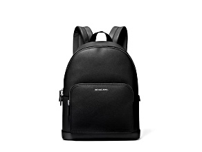Michael Kors Cooper Large Pebbled Leather Commuter Backpack in Black