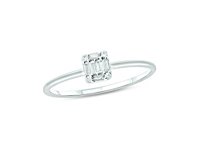 Multi-Diamond 10K White Gold Promise Ring 0.10ctw