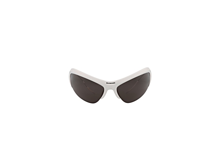 Balenciaga Shield Semi-Rimless Frame White Bio Injection