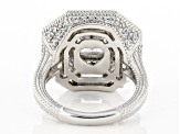 Judith Ripka 8.60ctw Bella Luce® Diamond Simulant Rhodium Over Sterling Silver Cocktail Ring