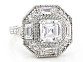 Judith Ripka 8.60ctw Bella Luce® Diamond Simulant Rhodium Over Sterling Silver Cocktail Ring