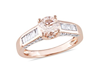 Picture of Morganite and Diamond 14K Rose Gold Ring 1.33ctw