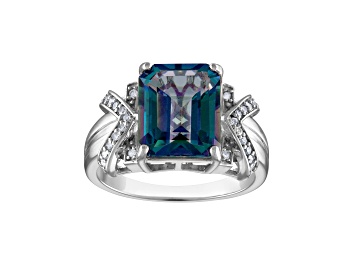 Picture of Mystic Fire® Blue Topaz Sterling Silver Ring 5.58ctw