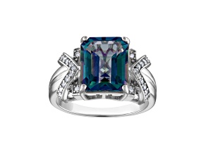 Mystic Fire® Blue Topaz Sterling Silver Ring 5.58ctw