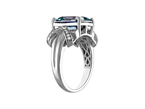Mystic Blue Topaz Sterling Silver Ring 5.58ctw
