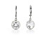 White Round Crystal Quartz Sterling Silver Earrings 5ctw