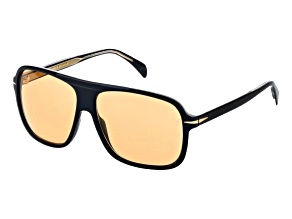 David Beckham Men's Black Aviator Frame / Brown Lenses Sunglasses