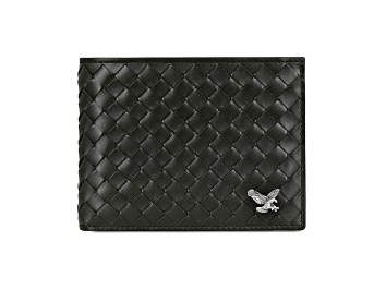 Picture of Braided Black Leather Eagle Wallet
