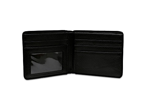 Braided Black Leather Eagle Wallet