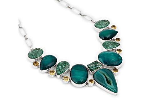 Drusy Agate Sterling Silver Necklace
