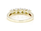 Oval White Lab-Grown Diamond F-G SI 14kt Yellow Gold 5-Stone Band Ring 1.00ctw